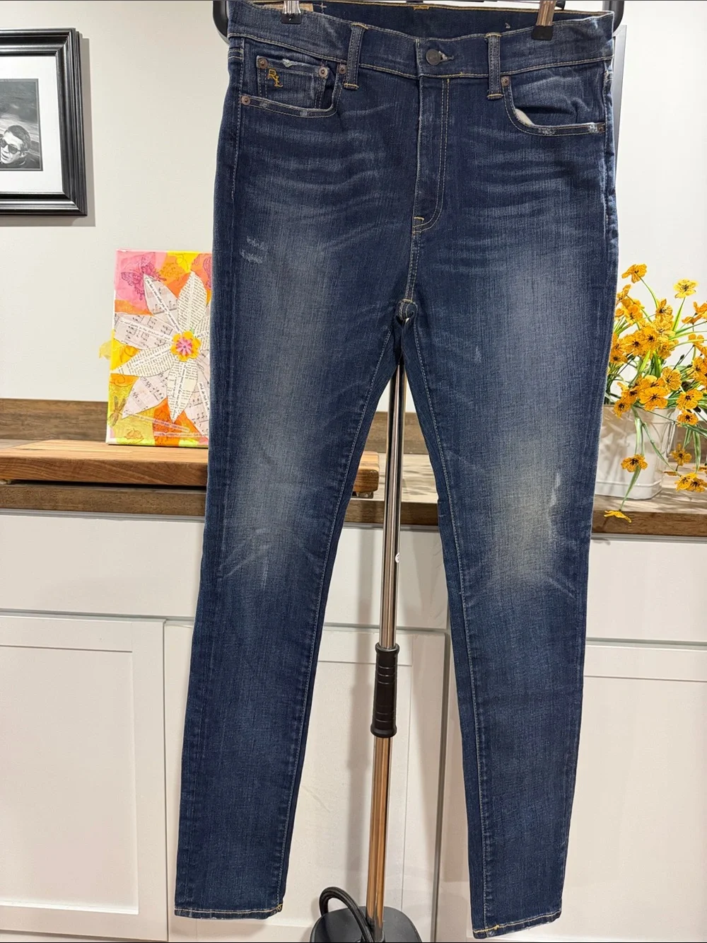 Ralph Lauren Tompkins Dark Blue Skinny Jeans size 31